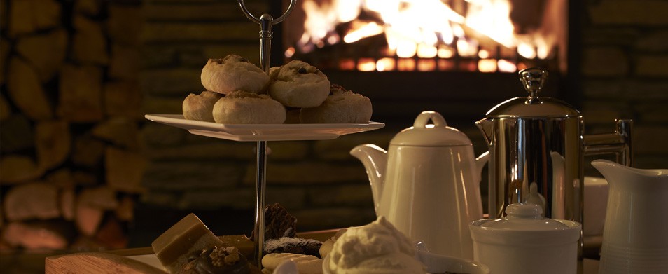 Afternoon Tea in front of the open fire