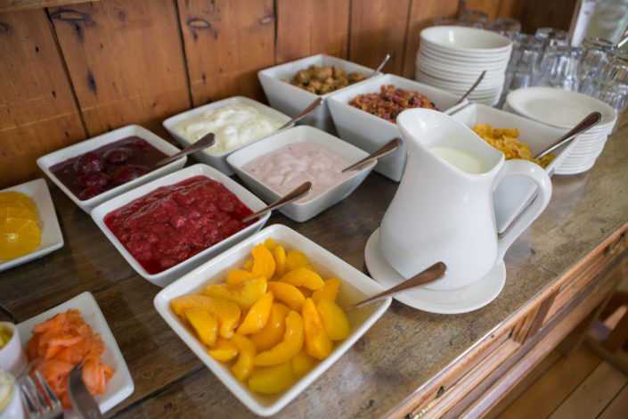 Gourmet breakfast bar at The Dairy Gourmet breakfast bar at The Dairy